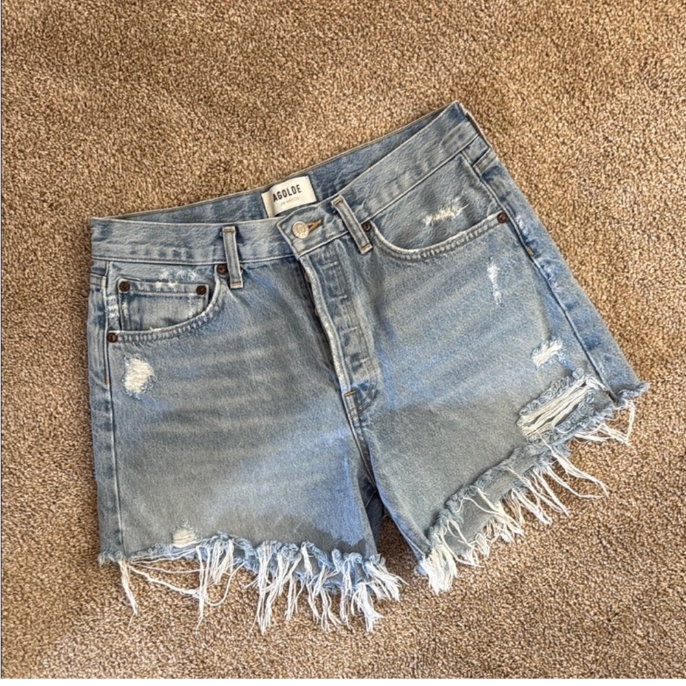 Agolde Parker Long Denim Shorts sz 27